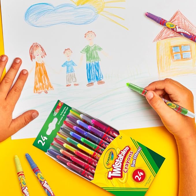 Crayola Twistables Crayons for Kids (24ct) Cute School Supplies for Toddlers, Preschool, Kindergarten, Elementary, Gifts for Boys & Girls, Ages 3, 4, 5