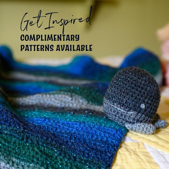 (3 Pack) Lion Brand Yarn Mandala Sparkle Yarn, Serpens