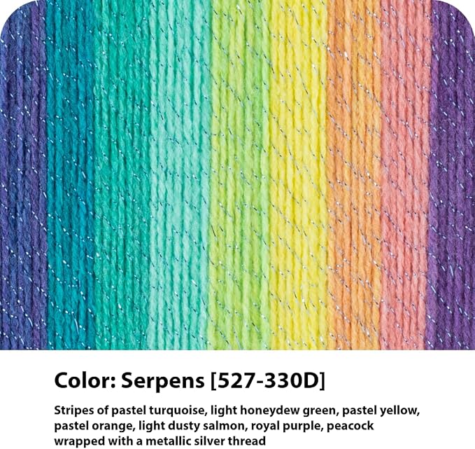 (3 Pack) Lion Brand Yarn Mandala Sparkle Yarn, Serpens