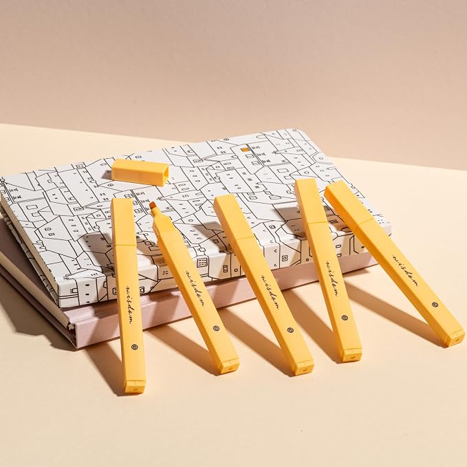 DIVERSEBEE Bible Highlighters with Soft Chisel Tip, No Bleed (Yellow)