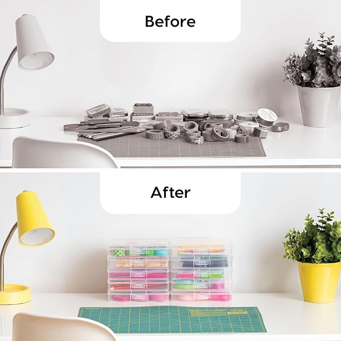 IRIS USA Photo Storage Cases |Made in USA| Fits 4"x6", (10-Pack) - Clear