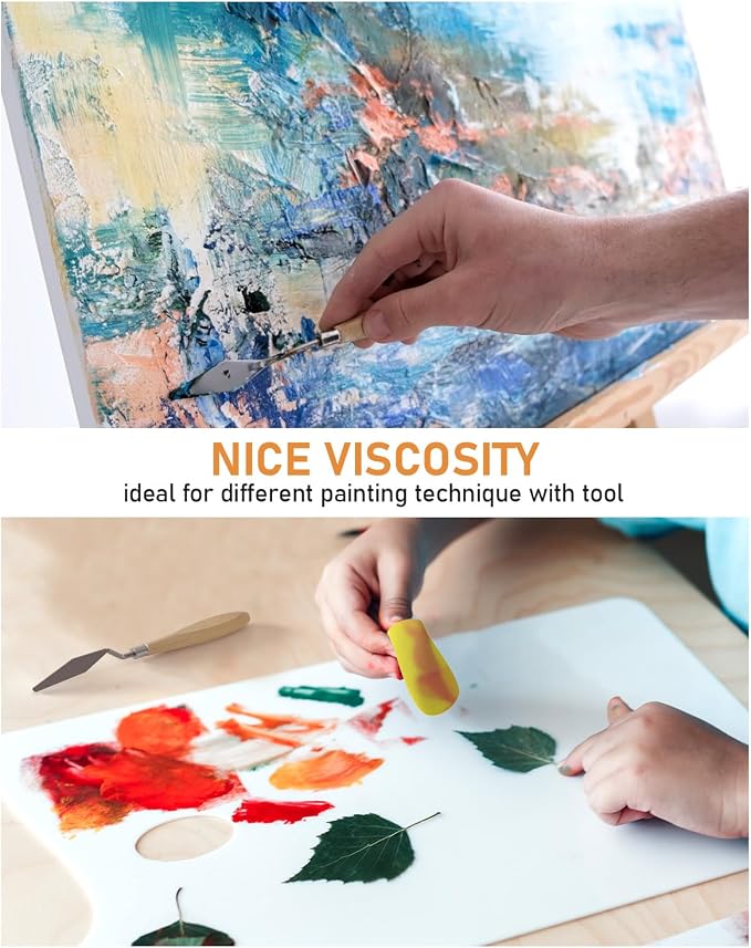 Nicpro 14 Colors Large Bulk Acrylic Paint Set, Rich Art Painting Supplies