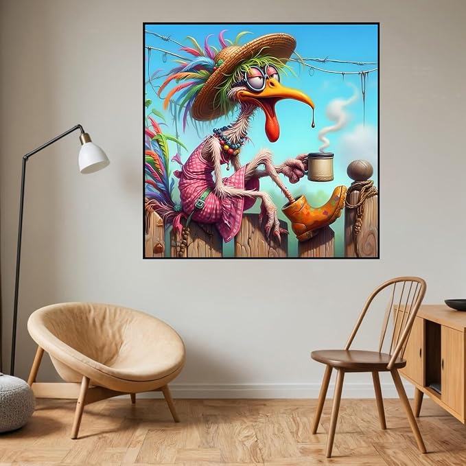HHMATITS Chicken Diamond Art Kits for Adults 14X14IN