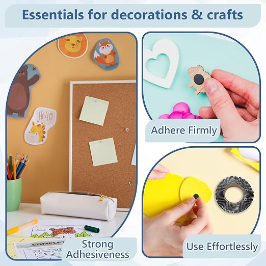 400 PCS 2mm Double Sided Foam Dots 0.4" Foam Round Dots 3D Foam Tape Craft Double Sided Dual Adhesive Foam Mounts Foam Pop Dots For Art Crafts Diy Handmade Scrapbook(Black,0.4" Diameter,2mm Thick)