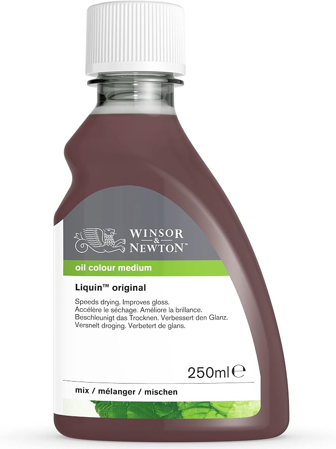 Winsor & Newton Liquin Original Medium, 250ml (8.4-oz) Bottle | Essential medium for oil painters that reduces drying time and enhances transparency, gloss, and blending.