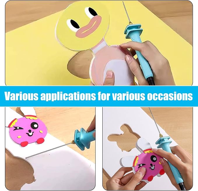 Foam Cutter Electric Hot Wire Foam Cutter Kit Foam Cutting Pen Set 30W 10cm Styrofoam Cutting Pen With Power Adaptor Electric Cutting Machine Pen Tools Kit For Art Making Foam Carving