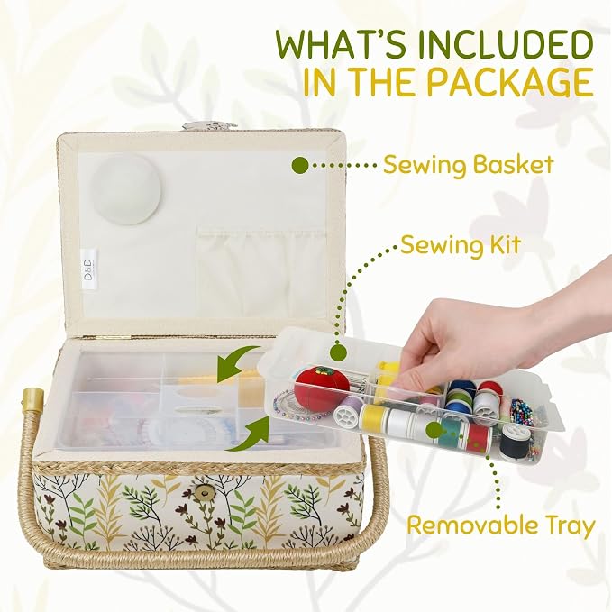 Basic Sewing Basket with Complete Sew Accessories Included