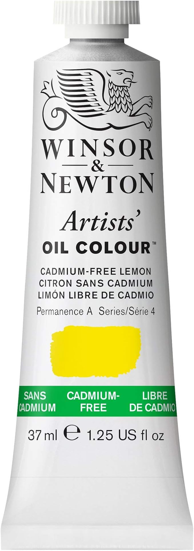 Winsor & Newton Artists' Oil Paint, 37ml Tube, Cadmium-Free Lemon