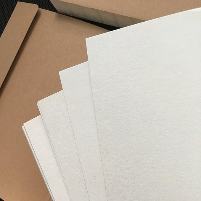CooLeathor Kraft Cover Drawing Notebook & Sketchbook – Blank Plain Sketch Books – 125g Thick Paper A5 Size, 150x210mm Paper Ideal for Drawing & Sketching- 128 Sheets Each – 180 Degree Opening