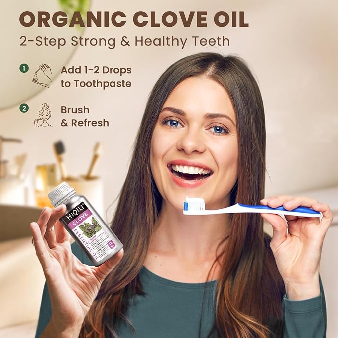 HIQILI Clove Essential Oil for Diffusers for Home, DIY, Large Capacity