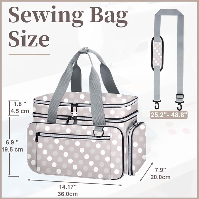 Anitor Sewing Supplies Organizer, Double Layer Sewing Storage Organizer