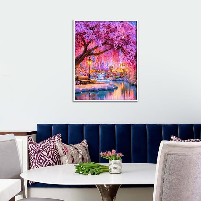 Amaieuin Diamond Art for Adults,Tree of Life 5D Diamond Painting for Adults Begiiners,Gem Art for Adults Home Decor and Gifts 12x16in