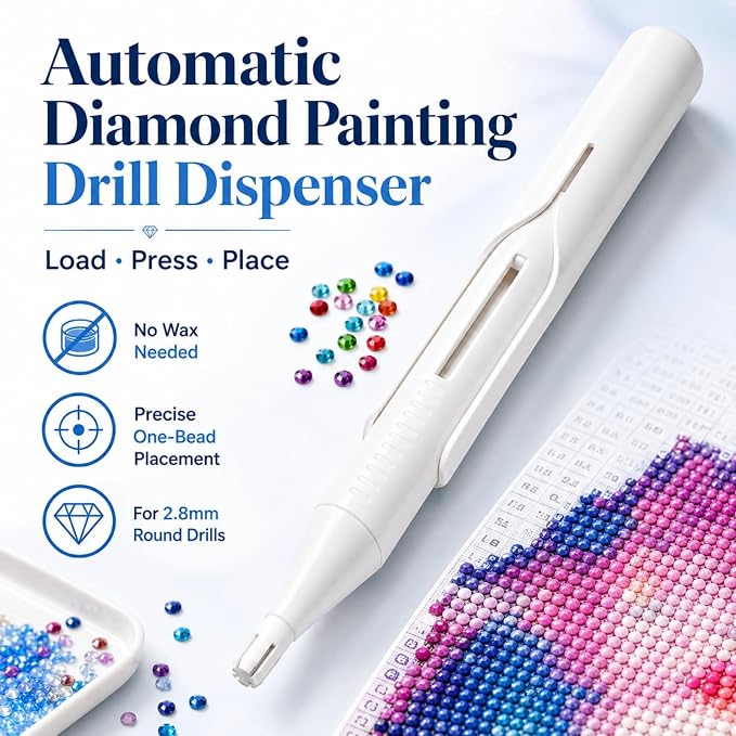 2026 New Automatic Diamond Painting Bead Dispenser (Orange)