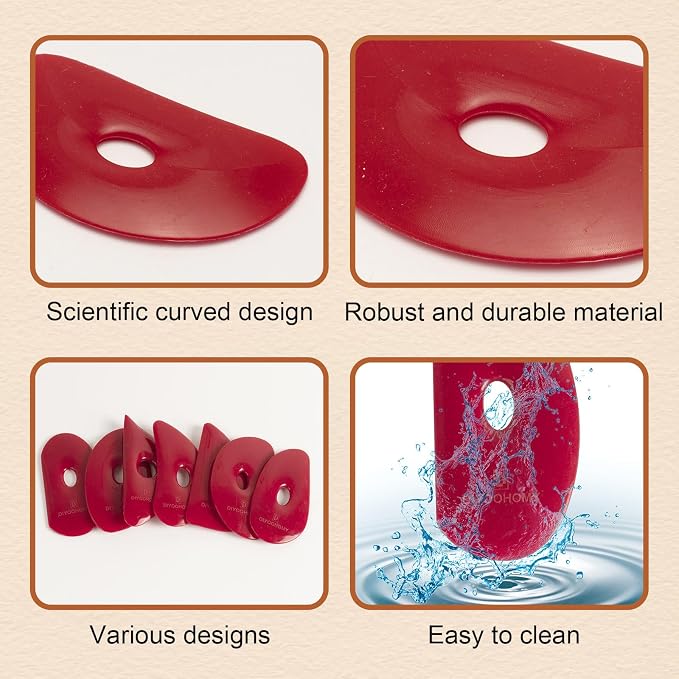 DIYOOHOMY 2 Pcs Soft Silicone Pottery Ribs for Ceramic, Mud and Clay Tools