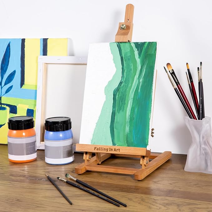 Falling in Art Basic H-Frame Tabletop Easel, Holding Canvas up to 24" High