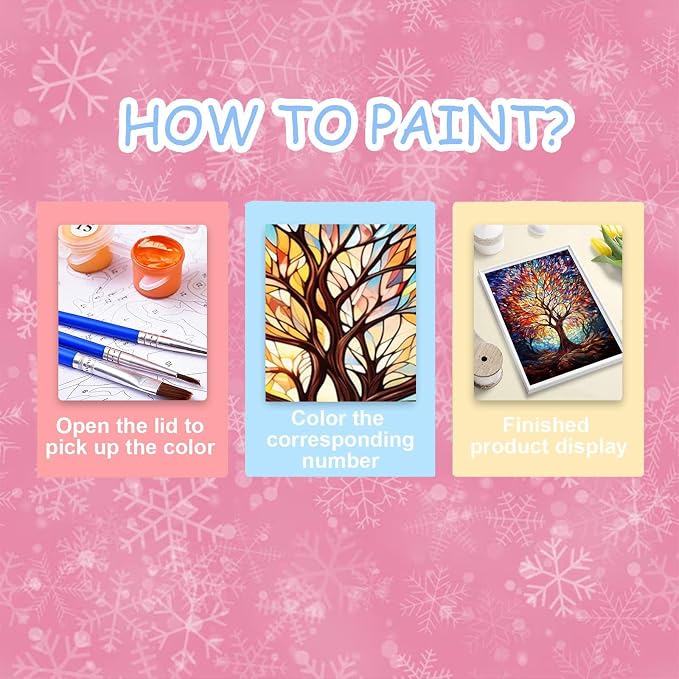 HITO Tree of Life Paint by Numbers Kit for Adults 16x20 Inch Frameless | Tree of Life Paint by Number for Adults, Paint by Numbers for Adults Beginner for Gift Home Wall Decor