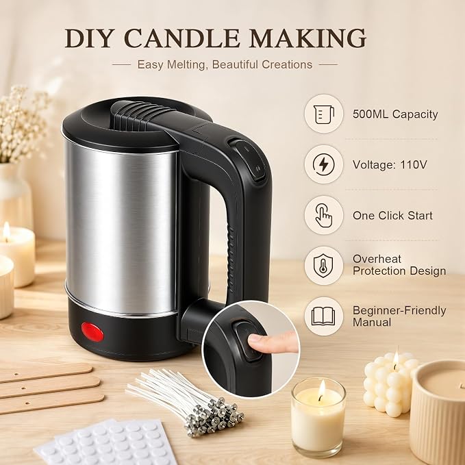 Candle Making Supplies with Electric Wax Melting Pot