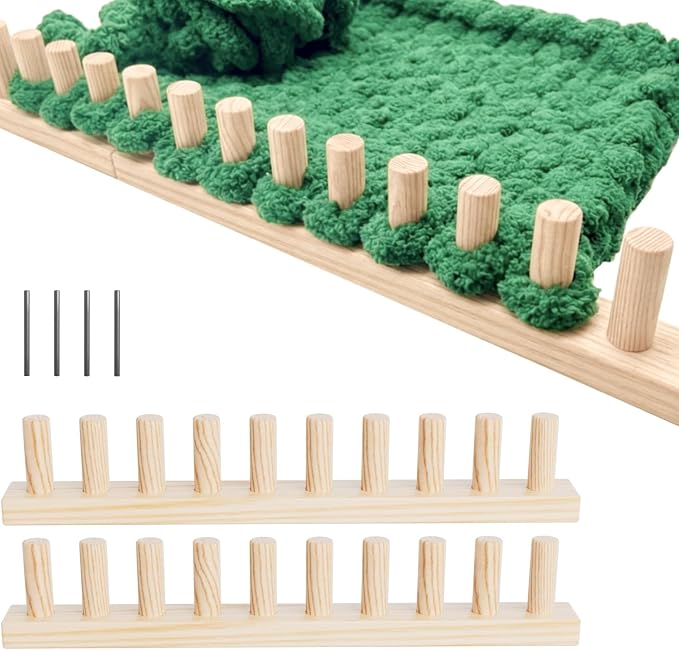 GIFMFTHK Lightweight Solid Wood Chunky Knitting Loom Kit -30" Modular Frame