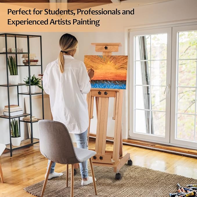 Art Easel for Painting, H-Frame Standing Studio Painting Easel