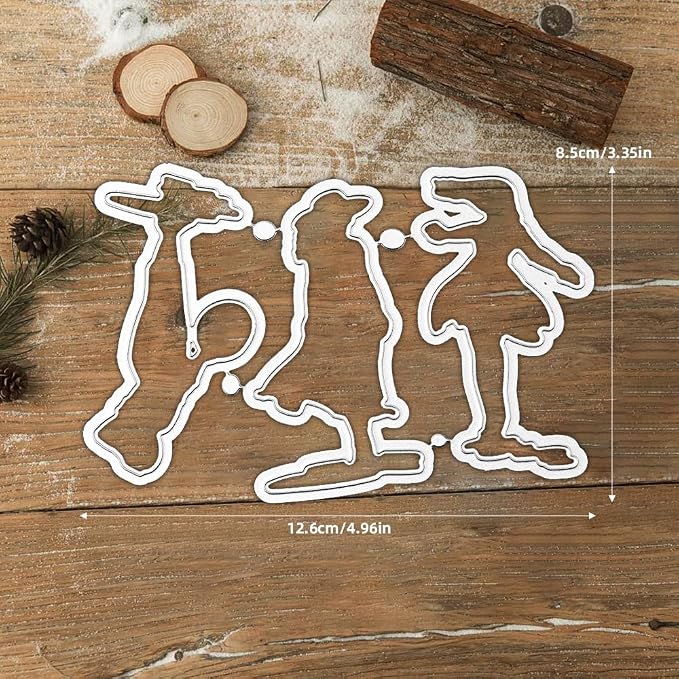 Clear Stamps and Metal Cutting Dies Set for Card Making Scrapbooking, DIY Craft Stamps and Dies Kit for Journaling, Albums, Greeting Cards, Holiday Cards, Birthday, Christmas (YX1909)