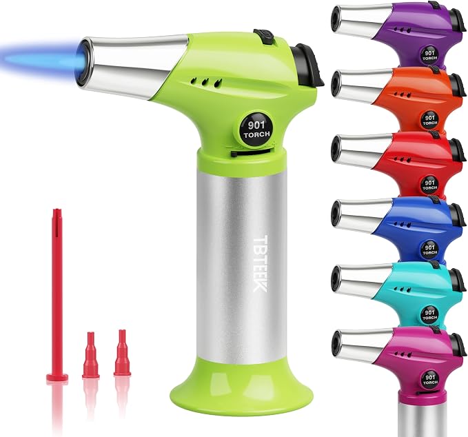 TBTeek Kitchen Butane Torch with Safety Lock for Baking, Crafts & Steak