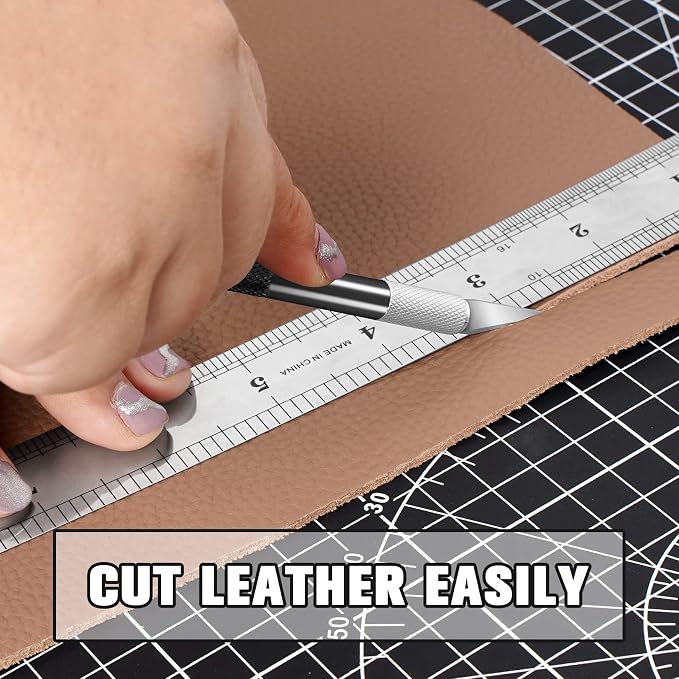 DIYSELF 2 Pack Exacto Knife Set, Aluminum Craft Knife with 20#11 Blades | Secure-Grip Hobby Knife for Paper Art and Leather, Quick-Change Exacto Knives for Models, Stencils, Engraving and DIY Crafts