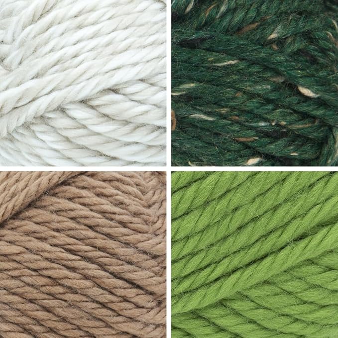 Lion Brand Yarn, Hometown Super Bulky Yarn, Safari Pack, 4 Skeins