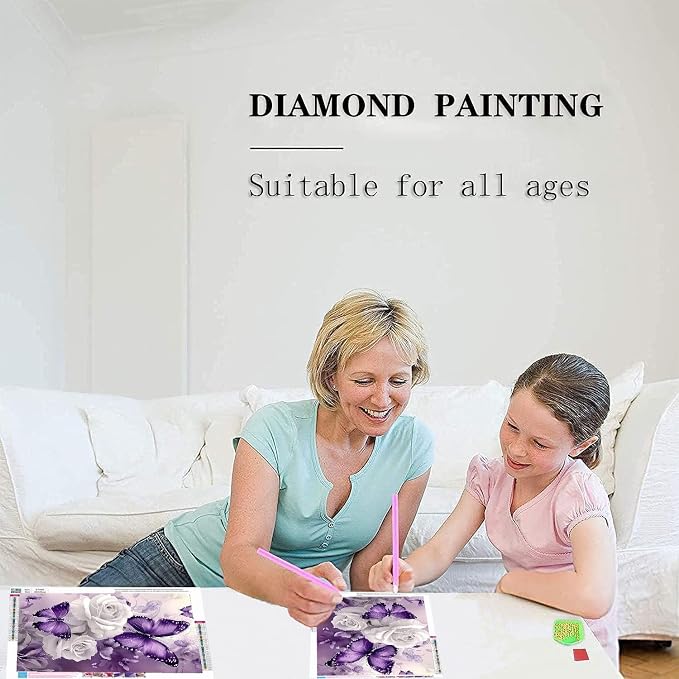Diamond Art Kits for Adults,5D Butterfly Diamond Painting Kits 12X16 Inch