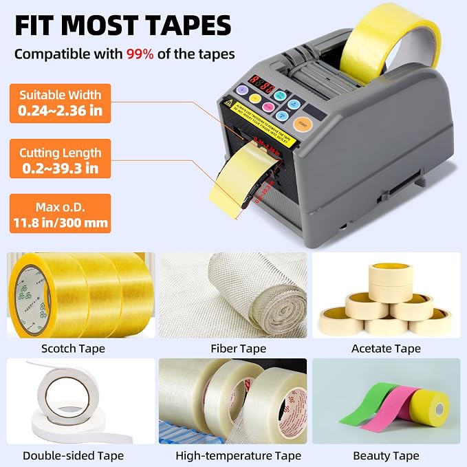 Ribbon Cutting Machine, 39.9 Inches Advanced Automatic Tape Dispenser, Ideal for Shipping, Gift Wrapping, Schools, Restaurants, Businesses, Homes