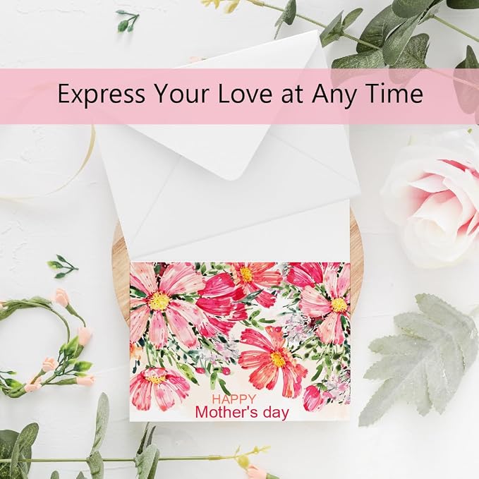 ANSSDO 50 Packs Blank Watercolor Cards with Envelopes Set 4x6 Inch