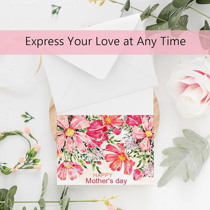 ANSSDO 50 Packs Blank Watercolor Cards with Envelopes Set 5x7 Inch