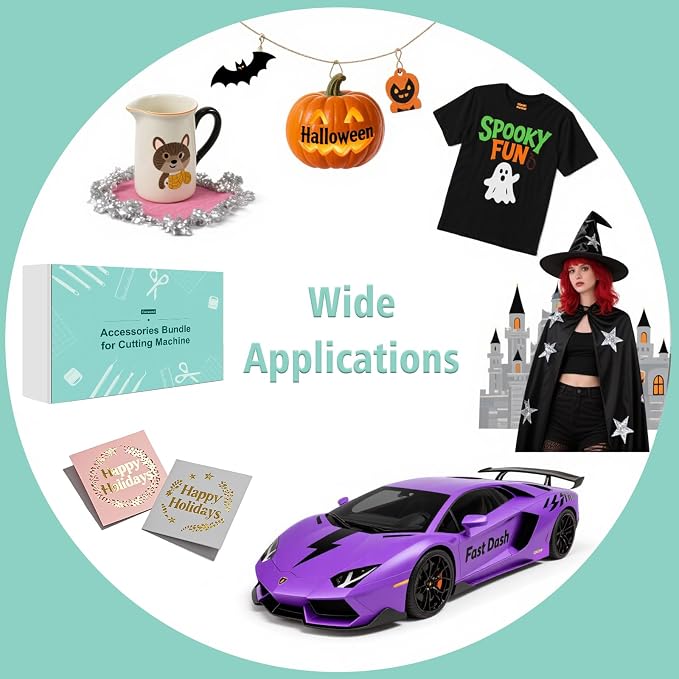 Convend 101-Piece Accessories Kit for Joy Xtra with HTV and Card Supplies