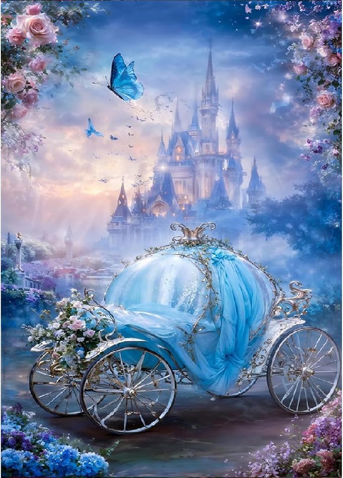 Castle Diamond Art Kits for Adults, Diamond Painting Kits for Beginner | Fairy Tale 5D DIY Diamond Dots Full Drill Crafts for Gem Art Dot Art for Adults Home Wall Decor for Teens Boys Girls 12x16in