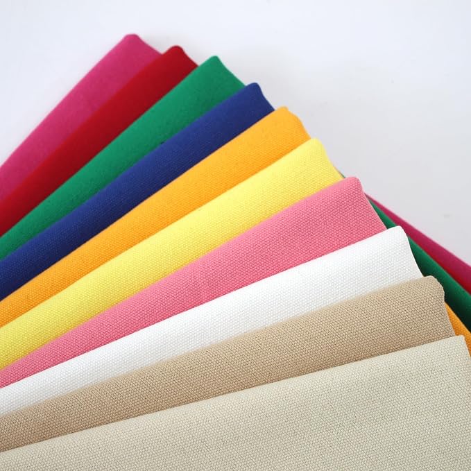10oz Heavy Duty Cotton Canvas Fabric 60" x 80", Thick Cotton Duck Cloth for Painting, Sewing, Crafts, Tote Bags, Embroidery, Home Decor, Drop Cloth (Tan)