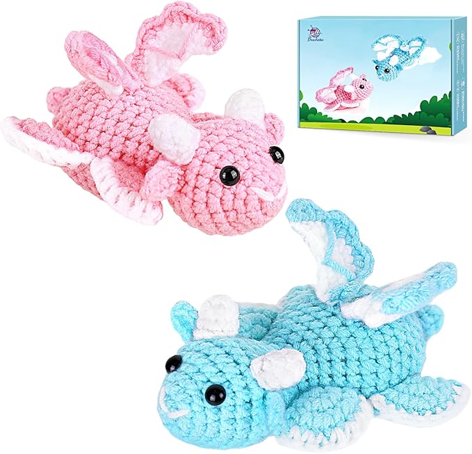 Crochetta Beginner Crochet Kit with Step-by-Step Video Tutorials, Learn to Crochet for Adults & Kids, Knitting Craft Supplies, Hanging Plants Home Decor (40%+ Yarn)