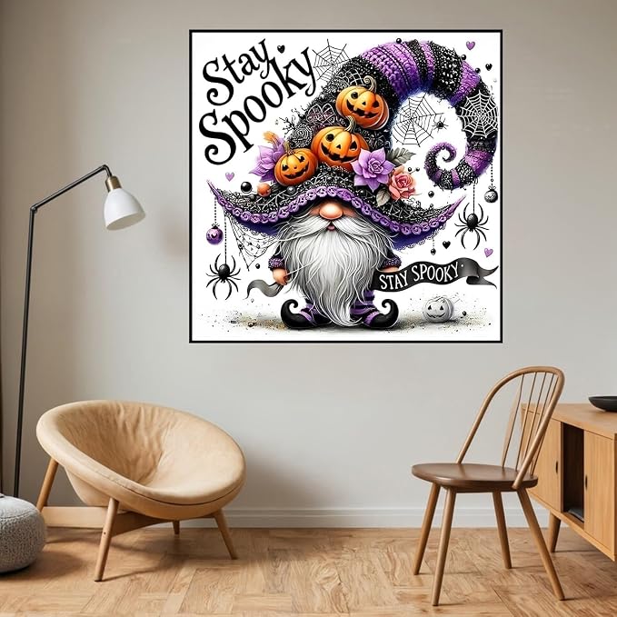 HHMATITS Halloween Diamond Art Kits for Adults 12X12Inch