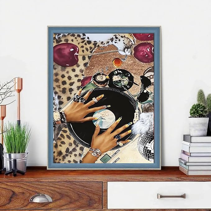 WUDWL Coquette Paint by Numbers Kit for Adults, Color By Numbers for Adults | Fashion Cheetah Decor Painting by Number On Canvas, Paint Number Artist Funny Without Frame DIY, Home Wall Decor, 12x16in