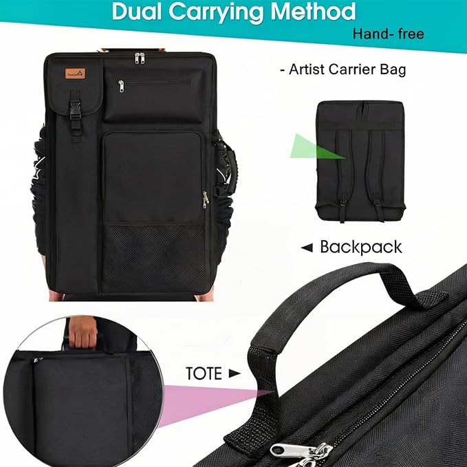 TreochtFUN Art Portfolio Case 24" x 18" - Medium Artist Backpack