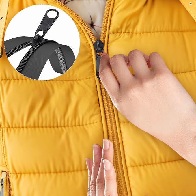 DOITEM 25Pcs Black Zipper Repair Kit Zippers Replacement 3# Zipper Pull Rescue Kit for Clothing Jackets Purses Luggage Backpacks