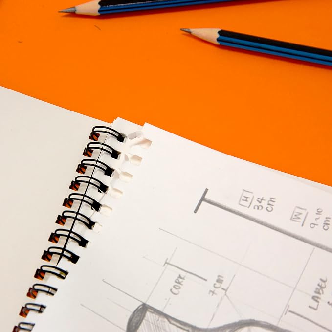BAZIC Products Spiral Sketch Pad, Top Bound, 9 x 12 in, 30 Sheets