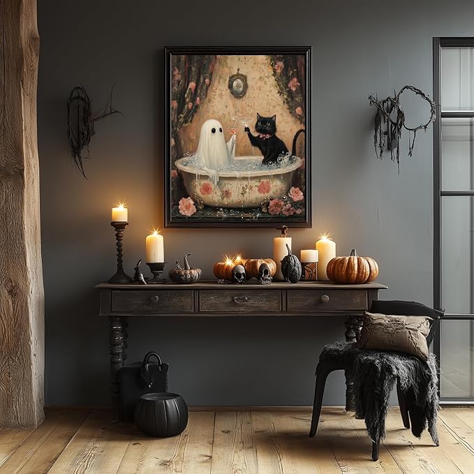 Paint by Numbers Kit for Adults, Ghost Adult Paint by Number Kits 16x20 in | Halloween Painting by Numbers for Adults, Acrylic Paint, DIY Crafts for Adults, Ideal Gifts or Home Wall Decor, Frameless
