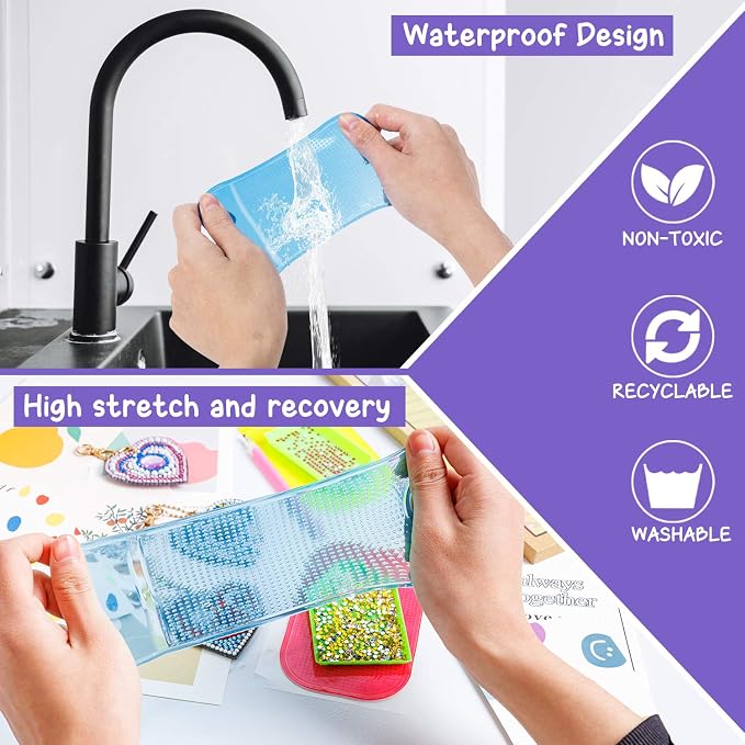 18 Pieces Anti-Slip Sticky Mat for Diamond Art Painting