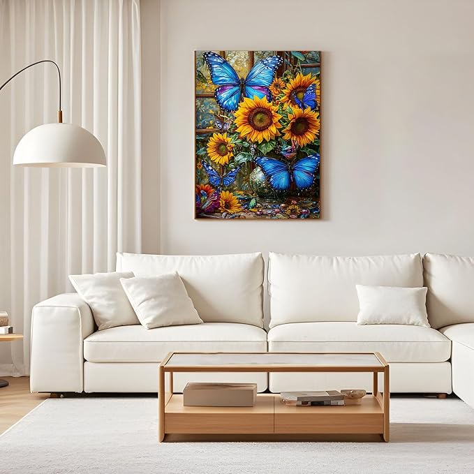 GEEHEIY Diamond Art Kits for Adults, 5D Sunflower Diamond Painting Kit