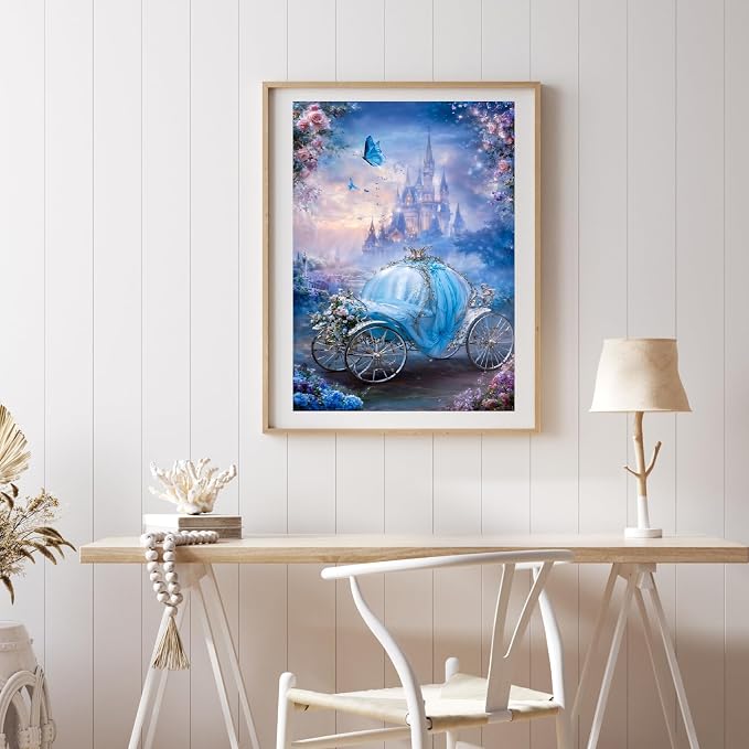 Castle Diamond Art Kits for Adults, Diamond Painting Kits for Beginner | Fairy Tale 5D DIY Diamond Dots Full Drill Crafts for Gem Art Dot Art for Adults Home Wall Decor for Teens Boys Girls 12x16in