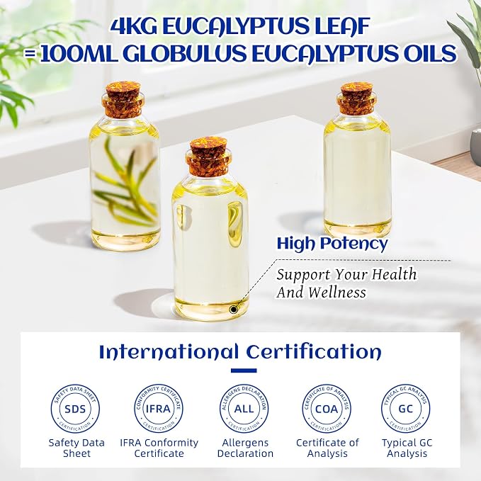 HIQILI Eucalyptus Essential Oil for Diffuser, Aromatherapy & Spray