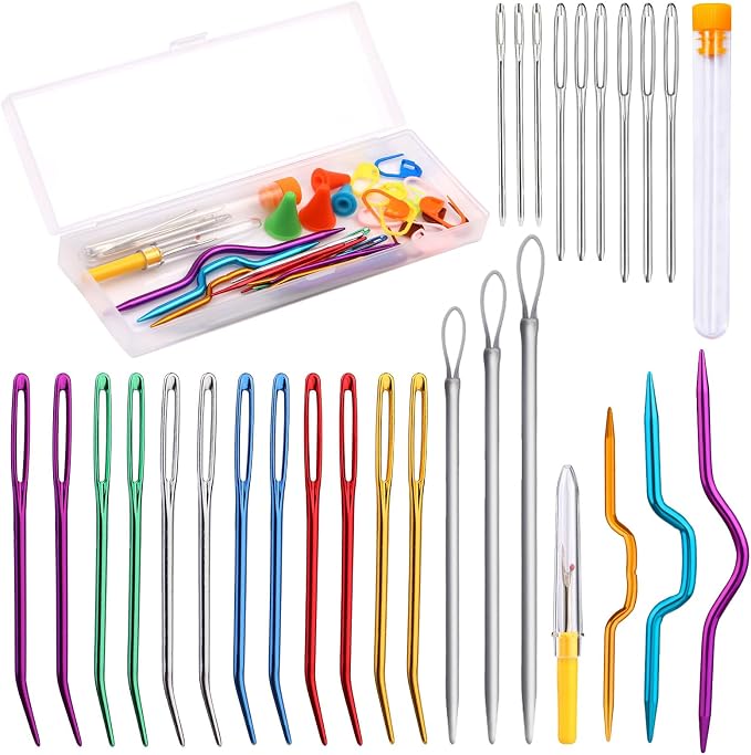 ZMAAGG Yarn Needles, Tapestry Needles, Storage Box, 43 PCS, 3 Types
