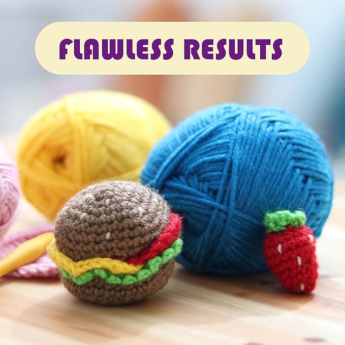 Crochet Kit for Beginners with Yarn, Beginner Crochet Kit for Adults and Kids, 21 Hooks, Knitting Kit Bag, Instructions Step-by-Step Video Tutorials, Plus Crochet Accessories Supplies, Crochet Gifts