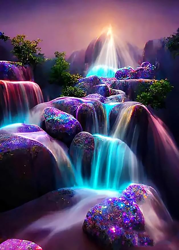 5D Diamond Painting Kits for Adults, Waterfall Diamond Art Kits for Adults