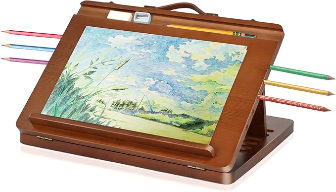 CEIJE Lightweight Drawing Easel for Artists – Portable Lap Drawing Stand for Small Canvases, Ideal for Sketching, Painting & Travel, Comfortable for Extended Use