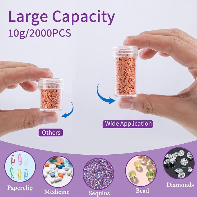 LYMUSUMI 30 Slots Diamond Art Storage Containers for Adults | Portable Bead Storage Boxes for Diamond Painting Accessories and Tools